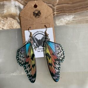 Colorful Butterfly Wing Earrings